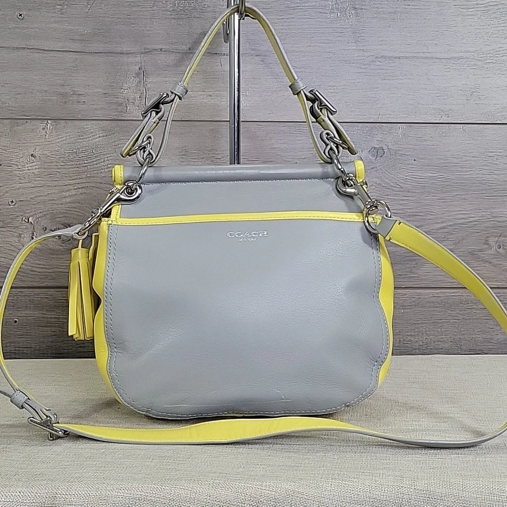 Coach Gray and Yellow Crossbody Bag - Picture 5 of 14